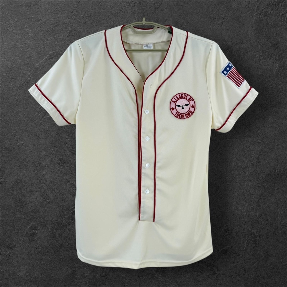 Spirit Shirt Unisex Large White A League Of Their Own Baseball Jersey Button‎
